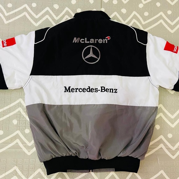 Vintage retro Mercedes Benz mclaren F1 nascar embroidered racing graphic jacket - Picture 8 of 11